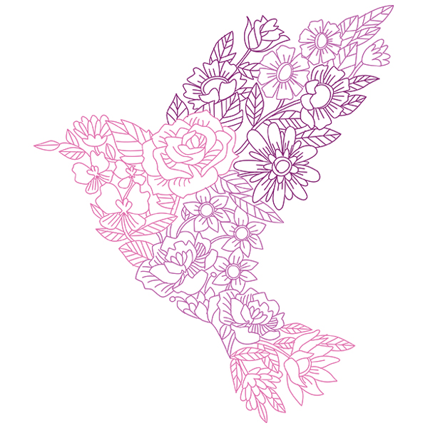 Flower Animal - Bird [SVG, DXF]