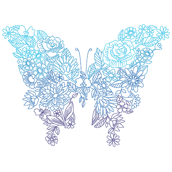 Flower Animal - Butterfly [SVG, DXF]
