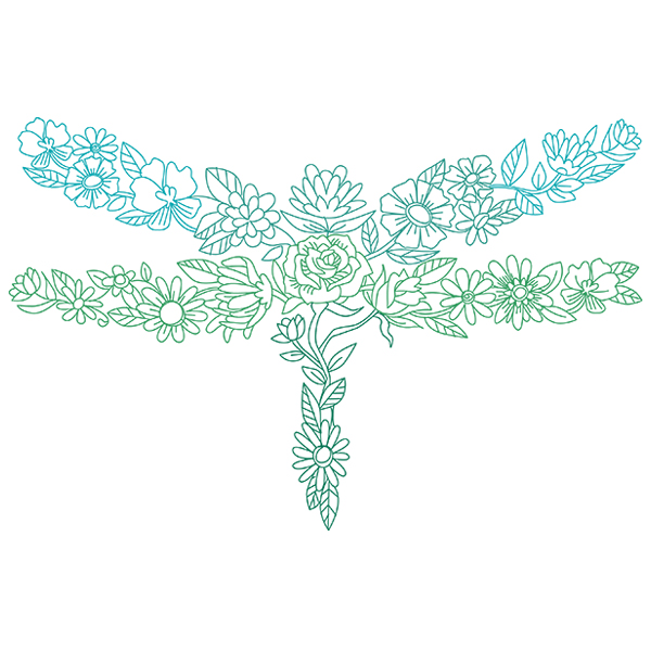 Flower Animal - Dragonfly [SVG, DXF]