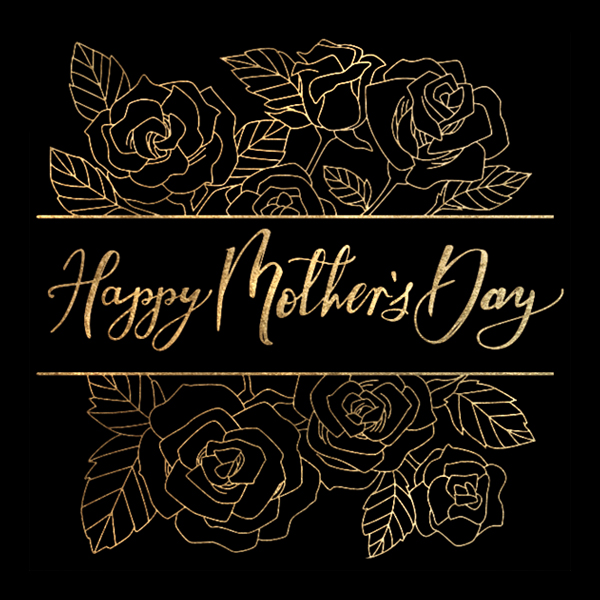 Happy Mother's Day with Flowers [SVG, DXF] 1