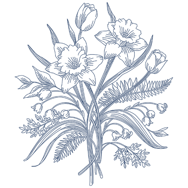 Blooming Botanicals - Daffodils [SVG, DXF] 1