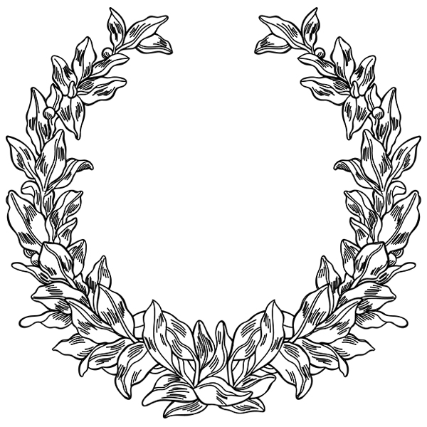 Botanical Laurel [SVG, DXF]