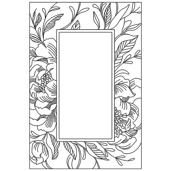 Gold Foil Card - Floral Frame [SVG, DXF]