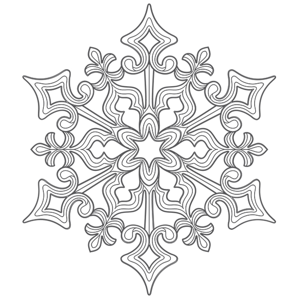 Frosted Magic Snowflake [SVG, DXF] 1