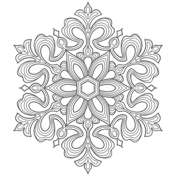 Festive Tidings Snowflake [SVG, DXF] 1