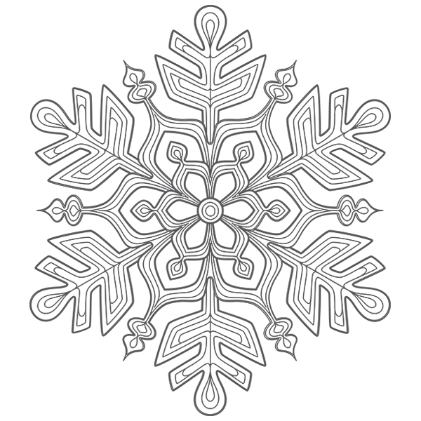Fanciful Flurry Snowflake [SVG, DXF] 1