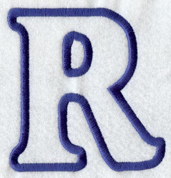 Modern Letter R (Applique) (5 Inch)