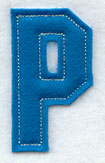 Collegiate Letter P (Crafty Cut Applique) (2 Inch)