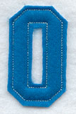 Collegiate Number 0 (Crafty Cut Applique) (2 Inch)