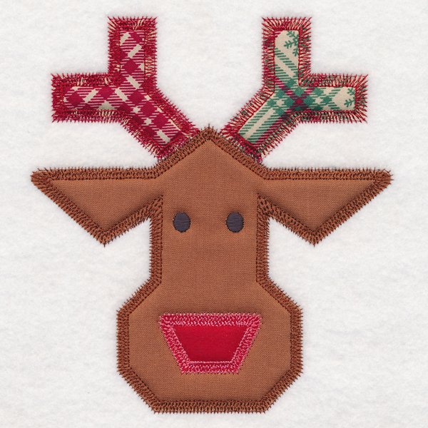 Reindeer Holiday Machine Embroidered Quilt top Blocks Set A