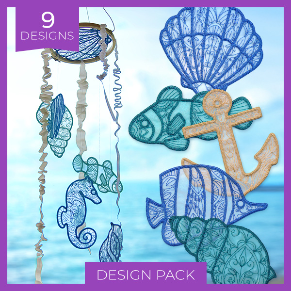 Sea Glass (Freestanding Organza) (Design Pack)