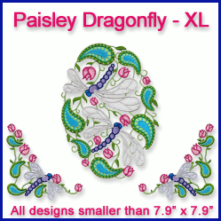 A Paisley Dragonfly Design Pack - XL