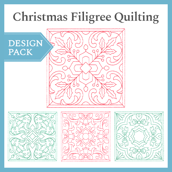 A Christmas Filigree Quilting Design Pack - XXL