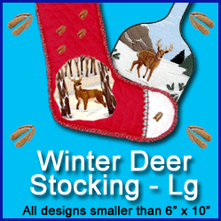 A Winter Deer Stocking Set Design Pack - Lg