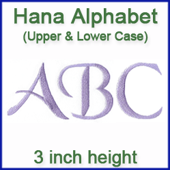 A Hana Alphabet Design Pack (3 Inch Height)