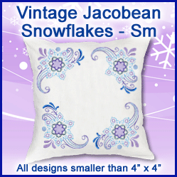 A Vintage Jacobean Snowflakes Design Pack - Sm