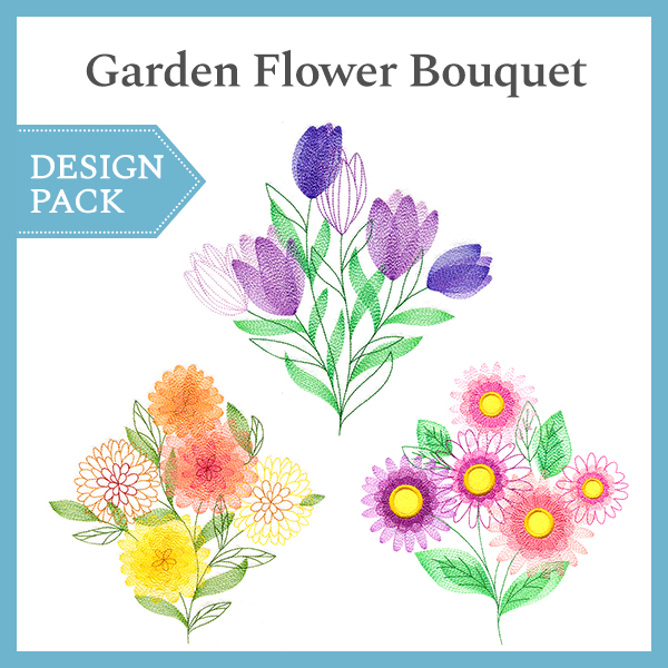 A Garden Flower Bouquet Design Pack