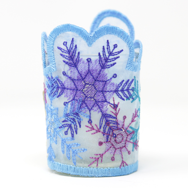 Winter's Gems Votive Wrap (Organza) 1