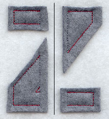 Collegiate Letter Zeta (Split, Crafty Cut Applique) (3 Inch)
