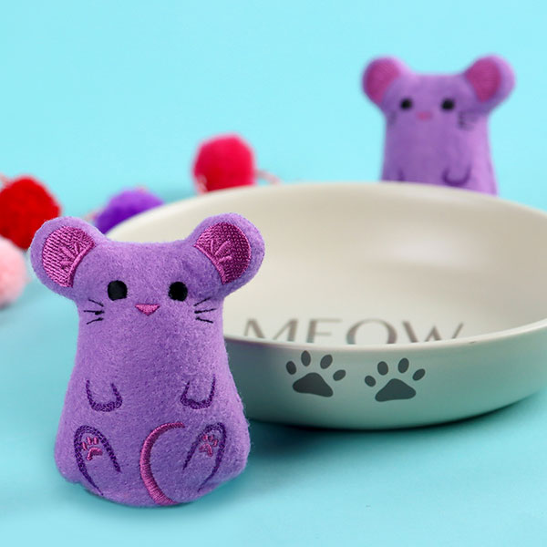 Purple mouse cat toy hotsell