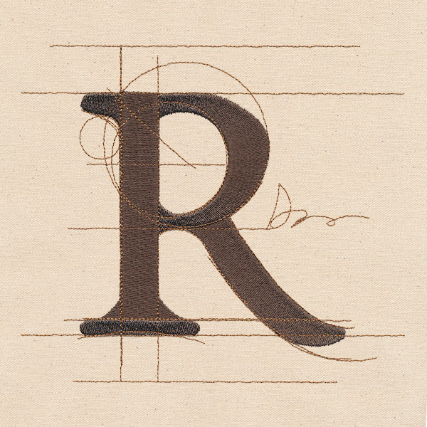 Letteering R Drafting Letter R