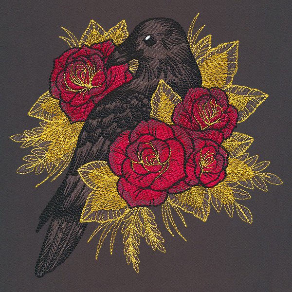 Beautiful Raven & Roses