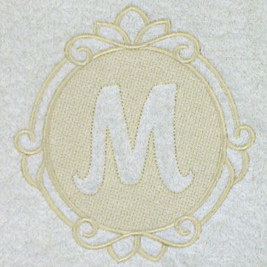 Script Letter M - 5 Inch (Embossed)