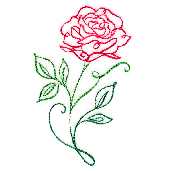 Floral Calligraphy - Rose