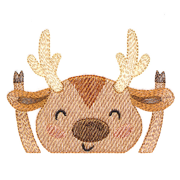 Happy Reindeer Pocket Peeker