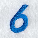 City Script Number 6 (1 1/2 Inch)