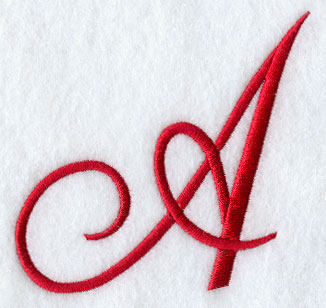 Monogram Script Letter A - 4 Inch