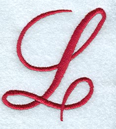 Monogram Script Letter L - 3 inch