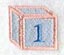 Baby Block Number 1 (1/2 inch)