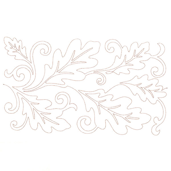 Spiraling Oak Leaves (Edge-to-Edge Quilting)