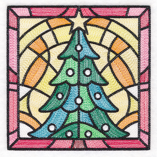 Christmas stained glass discount