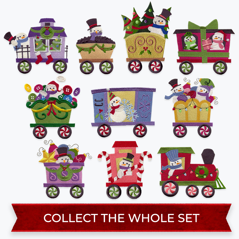 Snowman train designs - collect the whole set